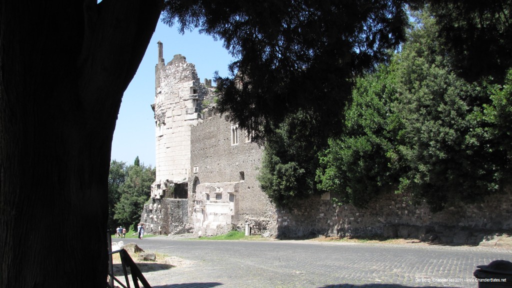 The tomb of Cecilia Metella on the Appian Way